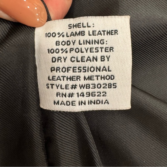 Walter Baker $748 100% Lamb Leather Jacket Moto Red Size Small Like New - Picture 12 of 13